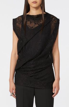 Sportmax Cupola Lace Top in Black at Nordstrom, Size X-Small
