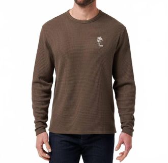 Travis Mathew Souvenir Stand Pullover T Shirt In Chocolate Brown