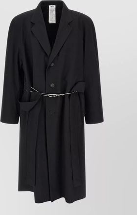 Magliano raglan trench coat long sleeves vent back