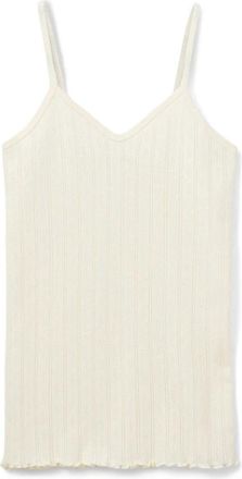 Sofie Schnoor Elegante Faunasw Top Off White - Dames - Tops zonder mouwen - Beige - L - Katoen - Tops