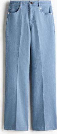 H&M Bootcut Twill Trousers in Light Blue at Nordstrom, Size 10