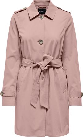 Only Trenchcoat ONLY ONLDISA LIFE SB TRENCHCOAT CC OTW, Damen, Gr. XL, adobe rose, Web, Obermaterial: 100% Polyester, unifarben, Po-bedeckend, V-Ausschnitt
