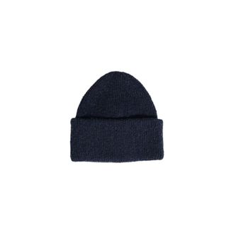 Pieces Blauwe Gerecyclede Polyester Dames Wintermuts - Dames - Hoeden - Blauw - ONE Size - Polyester - Accessoires