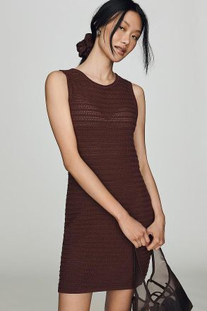 Varley Shane 100% Cotton Knit Mini Dress