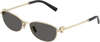 Tiffany & Co. Ovalen Zonnebril - unisex - Zonnebrillen - Geel - 56 MM - Accessoires