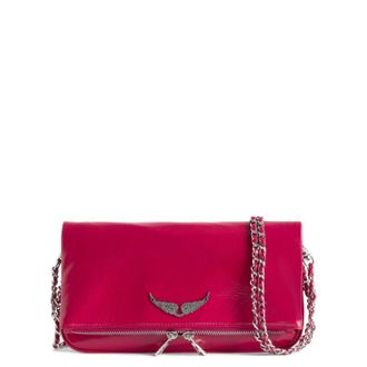 Zadig&Voltaire Shoulder Bags, female, Pink, Size: ONE SIZE Rock Vintage Patent Clutch