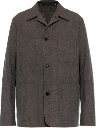 Paul Smith Wollen Blazer met Ruitpatroon - Heren - Blazers - Bruin - XL - Wol - Jassen