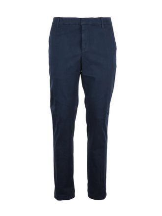 Dondup Blue Gaubert Tailored Cotton-Blend Trousers