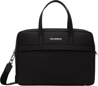 Karl Lagerfeld K/Essential Laptop Bag - Heren - Laptoptassen - Zwart - ONE Size - Tassen