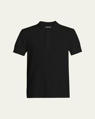 Tom Ford Mens Lyocell Pique Polo Shirt