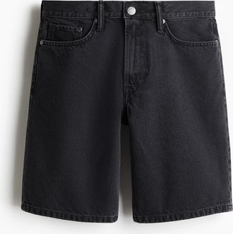 H&M Regular Denim Shorts - Schwarz