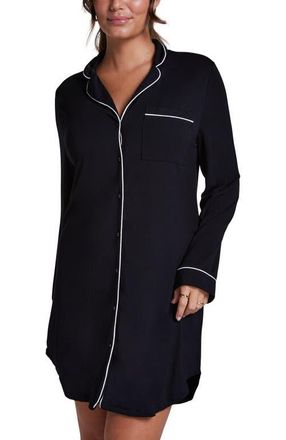 Hunkem&ouml;ller Essential Jersey Shirtdress in Black at Nordstrom, Size Xx-Large