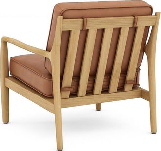 AM.PM Fauteuil van eiken, fineer en leer, Dilma