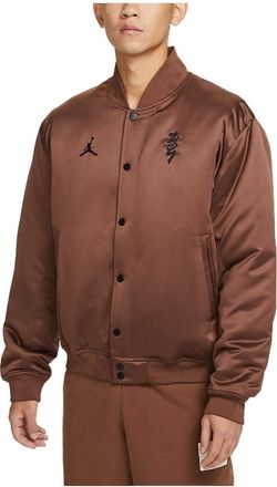 Nike Jordan Air Jordan Single Breasted Sports Jacket Mens Brown DV5634-244