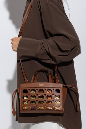 Ferragamo Leather Bag, Womens, Brown