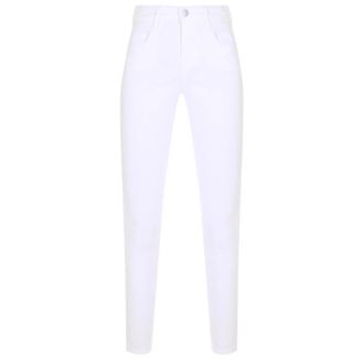 Pinko Bello Cropped Broeken - Dames - Vrijetijds broeken - Wit - M - Leer - Broeken