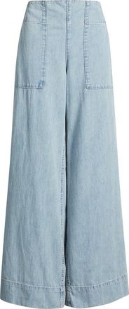 Free People Breezy Pull-On Wide Leg Jeans in Dusk at Nordstrom, Size X-Large