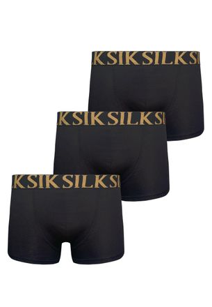Siksilk Hombre Negro,Oro Pack de 3 Calzoncillos B&oacute;xer XXL