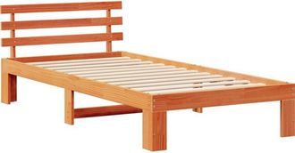 vidaXL Estructura De Cama Marr&oacute;n 90 X 190 Cm Madera Maciza De Pino Vidaxl