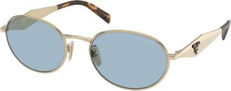 Prada D57S Zonnebril - Dames - Accessoires - Geel - Maat: 54 MM Polyamide
