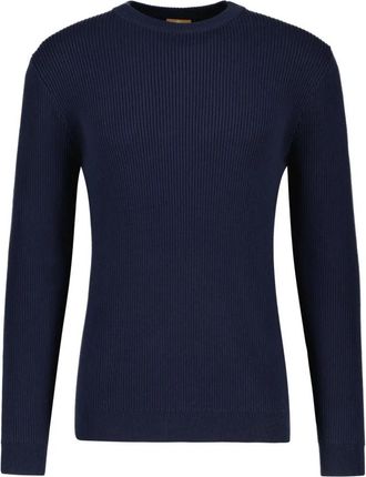 Mos Mosh Gilbert Crew Neck Knit - Heren - Ronde hals truien - Blauw - M - Truien & Vesten