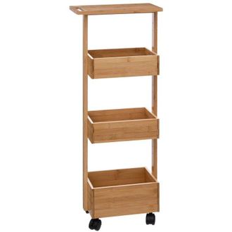 5five Simply Smart Carro De Bamb&uacute; De 4 Niveles Con Ruedas