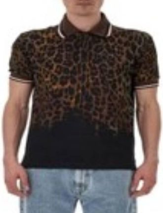 Roberto Cavalli Leopard Print Polo Shirt, Size X-Small