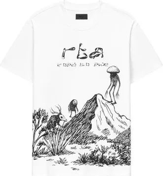Rta Colin Oversize Graphic T-Shirt in White Creature Scenery at Nordstrom, Size Xxx-Large