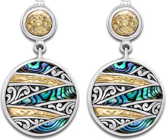 Samuel B. 18K & Silver Pearl Balinese Design Earrings