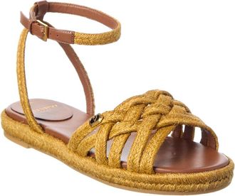 Valentino Vlogo Signature Raffia Sandal