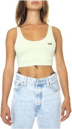 Vans Cropped Top - Dames - Tops zonder mouwen - Groen - XL - Katoen - Tops