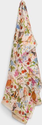 Fraas Womens Lightweight 100% silk animal and vegetation scarf