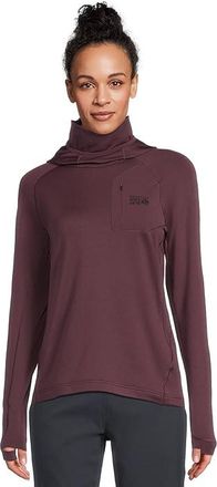 Mountain Hardwear Up Firsttm Tech Fleece Hoody Womens Clothing Blackberry : XS, Elastane/Polyester