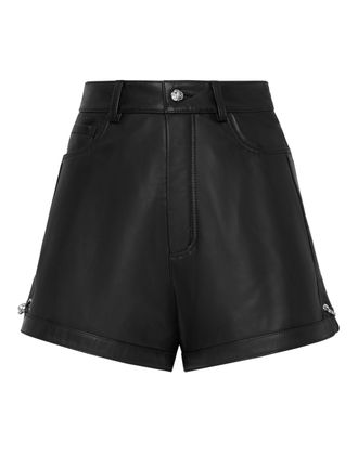 Philipp Plein Leather Shorts Pants Pins