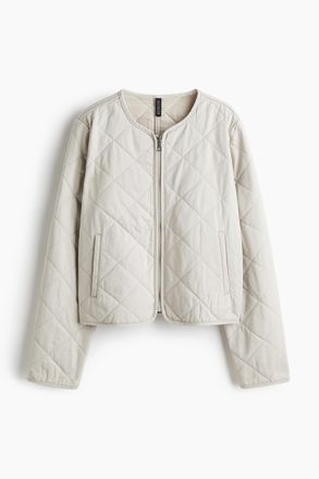 H&M Gesteppte Baumwolljacke - Helles Greige