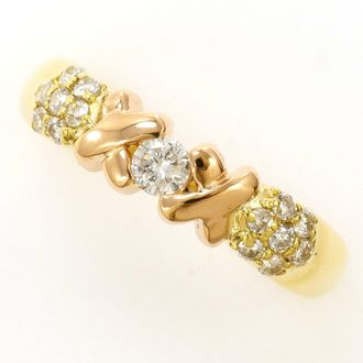 C&A Pink Gold Yellow Gold Yellow Gold (18K) Pink Gold (18K) Band Ring (Pre-Owned)