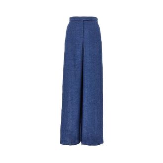 Emporio Armani Chambray wide leg pants Woman 40