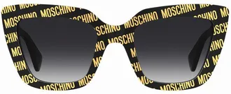 Moschino Logo-Print Acetate Sunglasses - Black