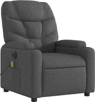 vidaXL Vidaxl - Sillón reclinable de masaje eléctrico tela gris oscuro