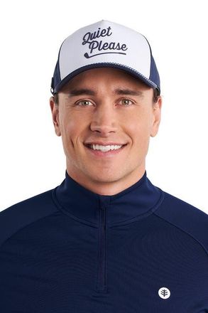 Coolibar &ETH; Birdie Breeze Performance Golf Rope Cap with Protection, UPF 50+ Sun Protection in Navy/white Stripe at Nordstrom