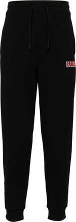 HUGO BOSS logo-print cotton track pants - men - Cotton - S - Black