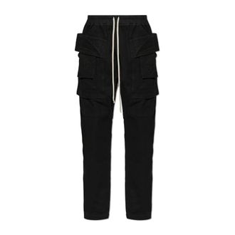 Rick Owens Broeken, Heren, Zwart, M, Katoen, Cargo Pants