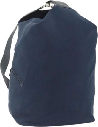 Loewe Pre-owned Backpacks, female, Blue, Size: ONE SIZE Pre-owned Canvas Shoulder Bag