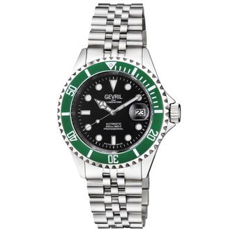 Gevril Group Wall Street Black Dial Mens Watch 4852B