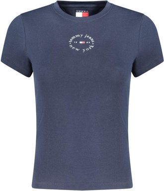 Tommy Hilfiger Blauwe Katoenen Dames T-shirt
