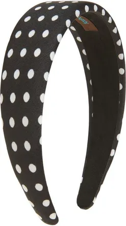 Tasha Wide Polka Dot Headband in Blackwhite at Nordstrom
