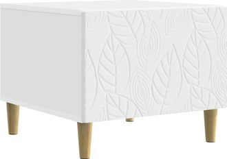 vidaXL Mesa De Centro Blanco 50 X 49 X 40 Cm Madera De Ingenier&iacute;a Vidaxl