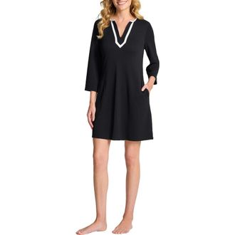 Tommy Bahama Island Cays Cabana Cover-Up Dress in Black at Nordstrom, Size Medium