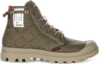 Palladium Lace-up Boots, male, Green, 7 UK, Re-Quiltd Olive Unisex Vegan Trainers