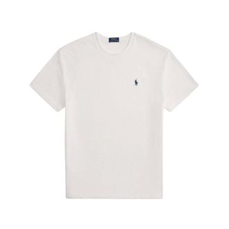 Polo Ralph Lauren T-Shirts, male, White, Size: 2XL Knit T-Shirt